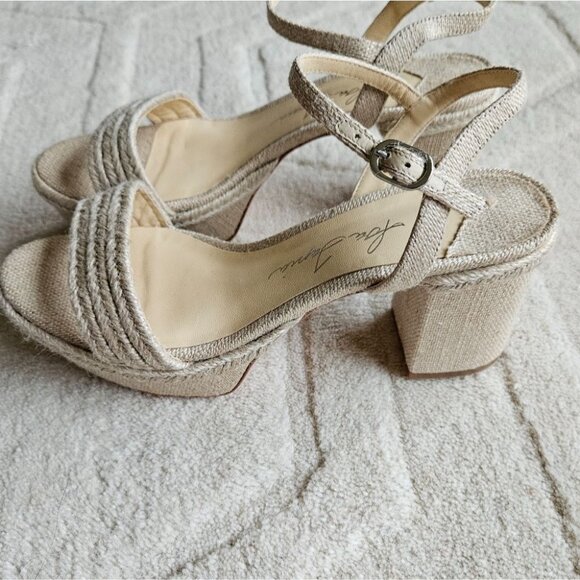 NEW Isa Tapia Prado Raffia Platform Sandals Sz 8.5 Beach Resort Coastal - Picture 6 of 11